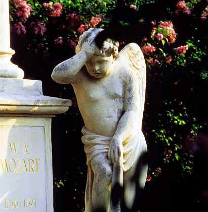 Die letzte Ruhesttte des Genies: Wolfgang Amadeus Mozart wurde nach seinem frhen Tod im Jahr 1791 auf dem Friedhof St. Marx in Wien beigesetzt